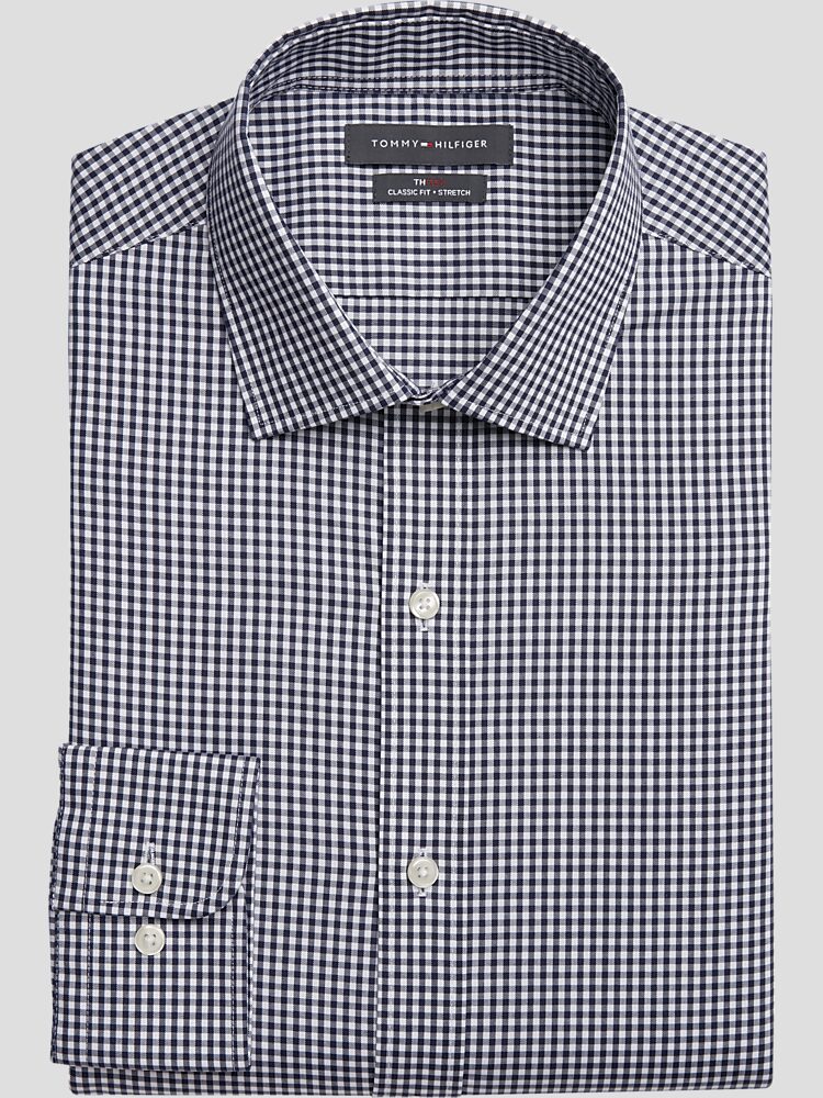 Tommy Hilfiger Flex Classic Fit Spread Collar Dress Shirt, Men's Shirts