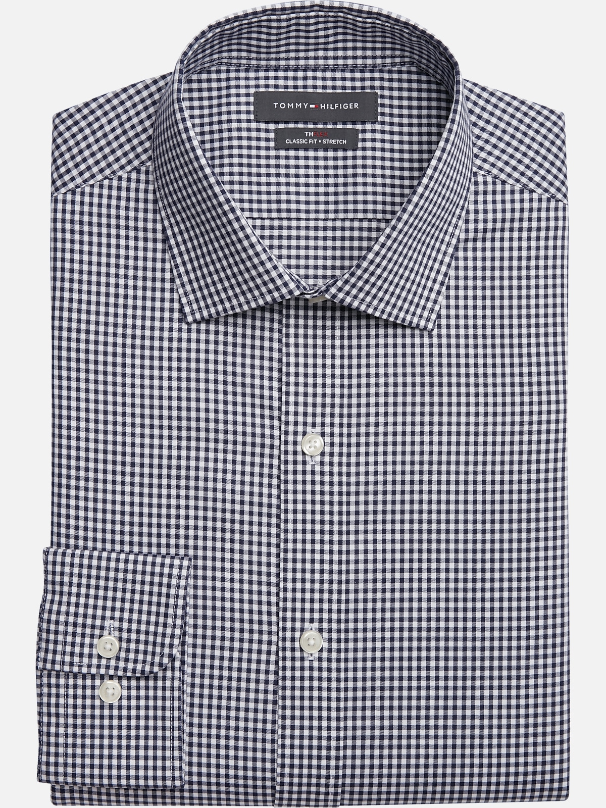 Tommy Hilfiger Flex Classic Fit Spread Collar Dress Shirt | Work| Men's  Wearhouse
