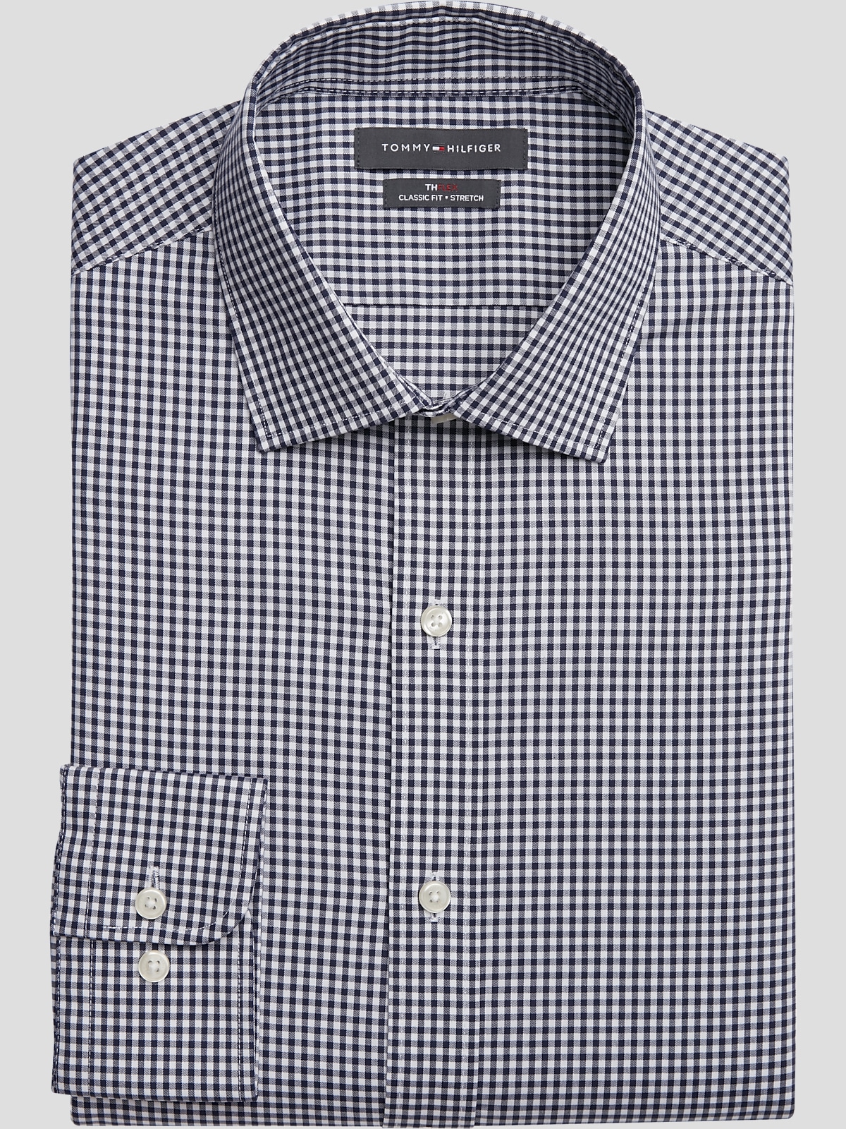 Tommy Hilfiger Flex Classic Fit Spread Collar Dress Shirt | Work| Men's  Wearhouse