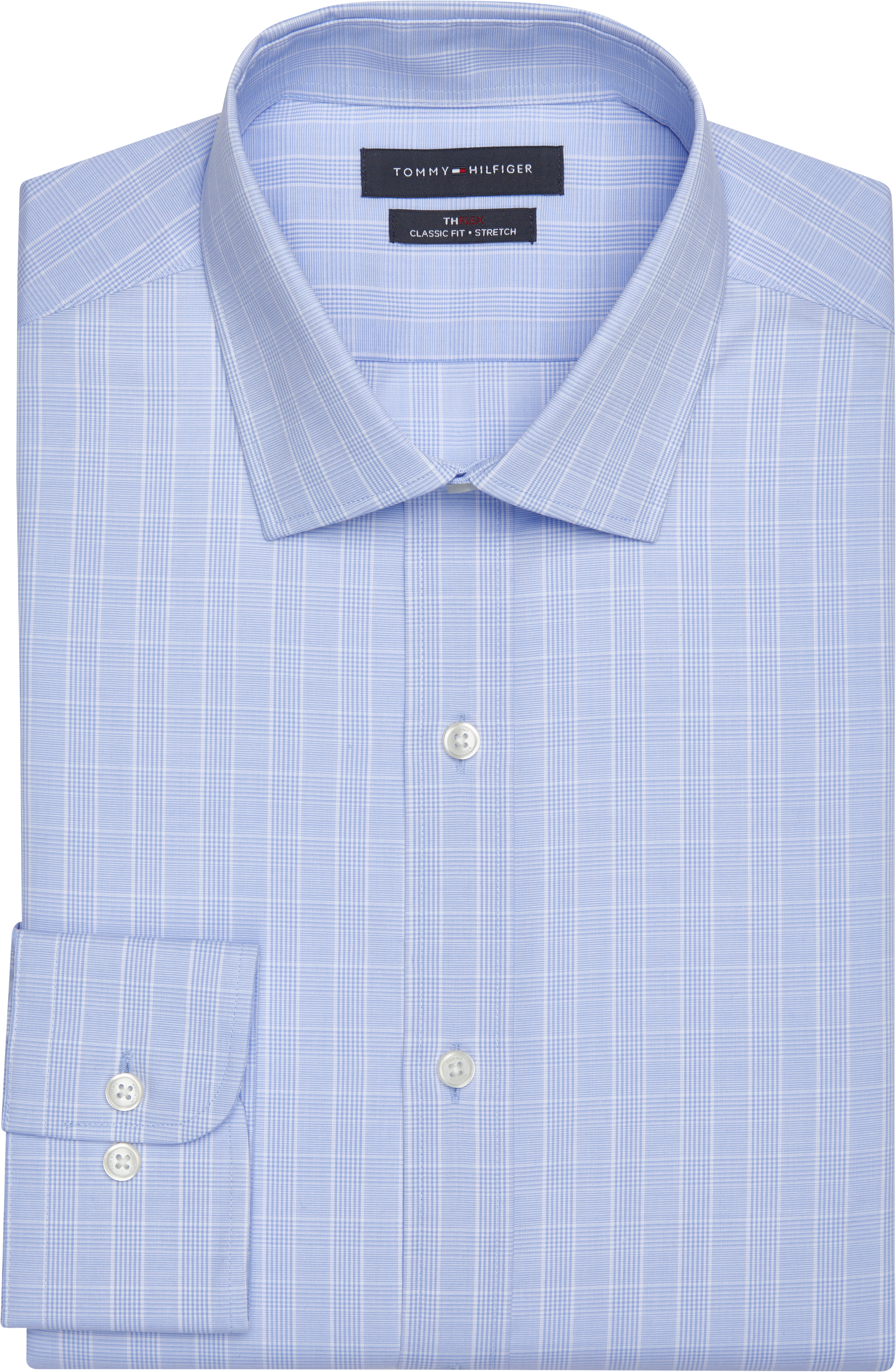 Tommy hilfiger men's athletic fit performance stretch th flex collar dress shirt top