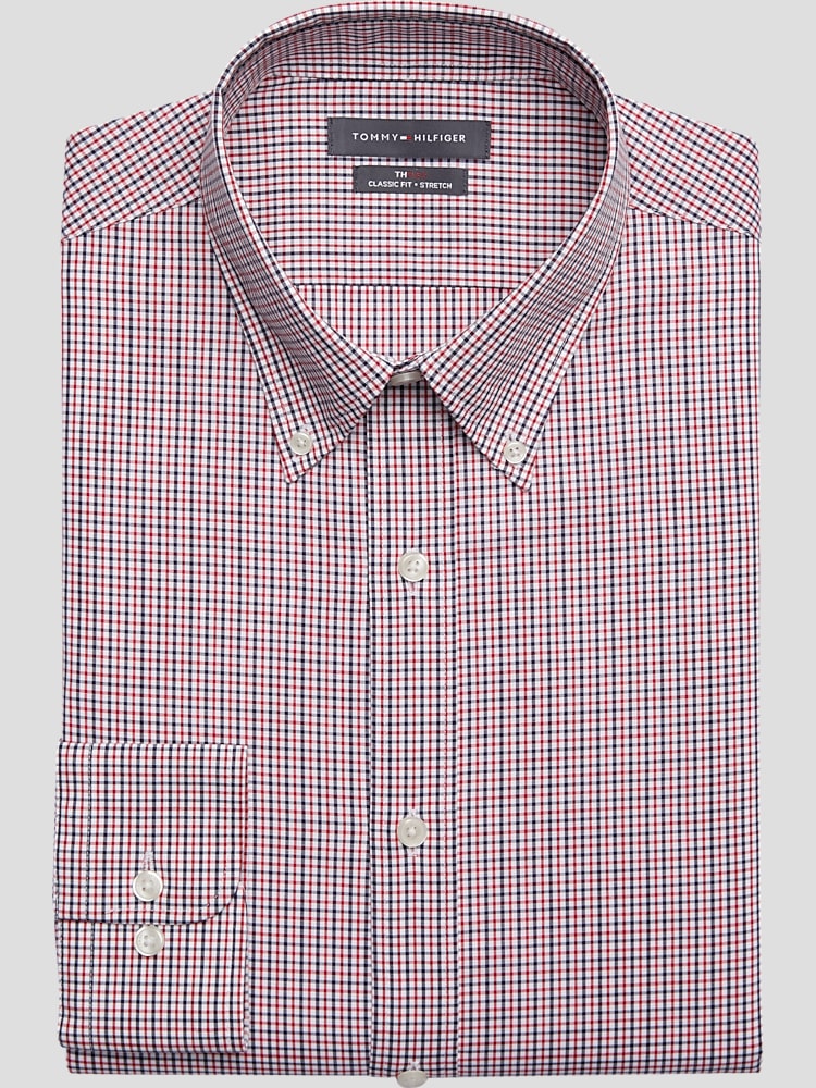 Tommy Hilfiger Flex Classic Fit Spread Collar Dress Shirt, Work