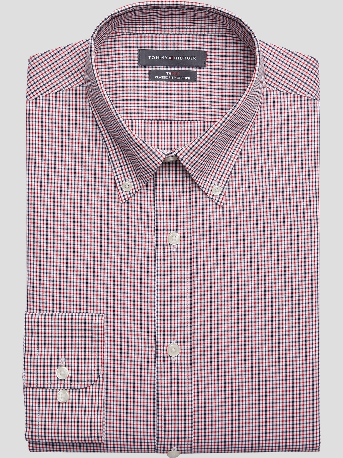 Tommy Hilfiger Flex Classic Fit Spread Collar Dress Shirt | Work| Men's  Wearhouse