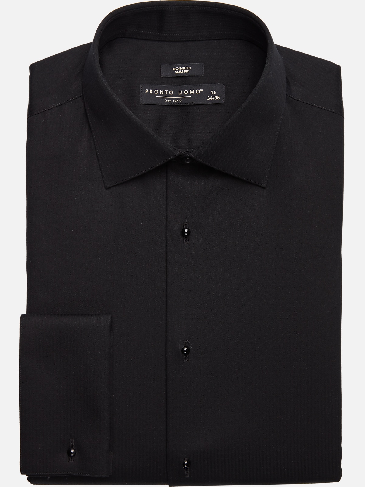 Pronto Uomo Slim Fit French Cuff Tuxedo Formal Shirt | All Clearance ...