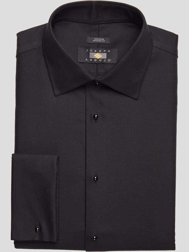 Black french cuff 2025 dress shirt