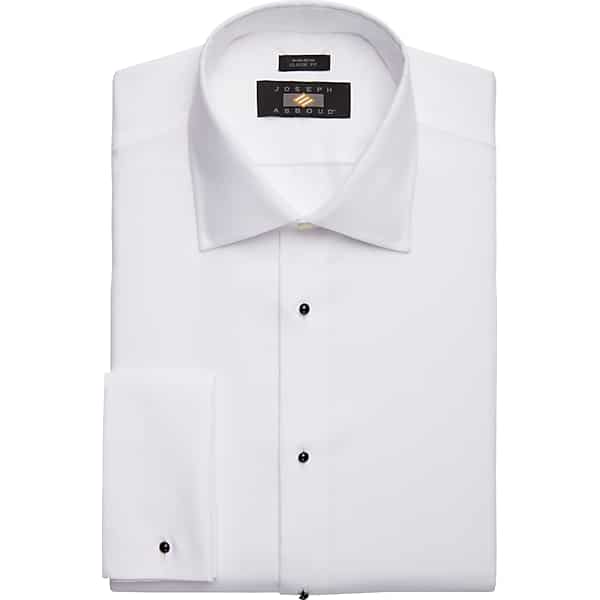 Joseph Abboud Big & Tall Men's Classic Fit French Cuff Tuxedo Formal Shirt Tuxedo White - Size: 17 38/39 TMW5FZC70910