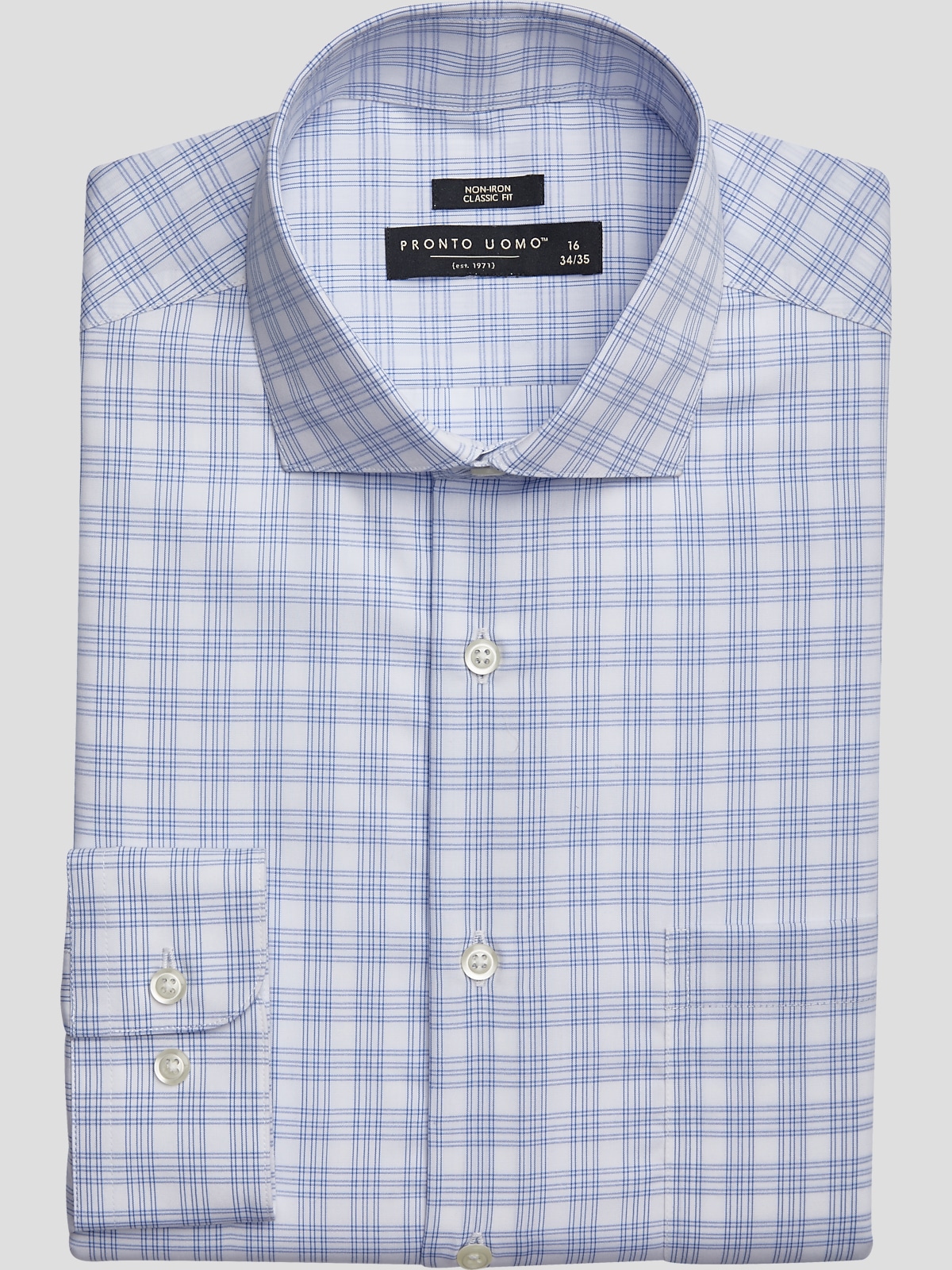 Pronto Uomo Classic Fit Spread Collar Dress Shirt Dress Shirts Men