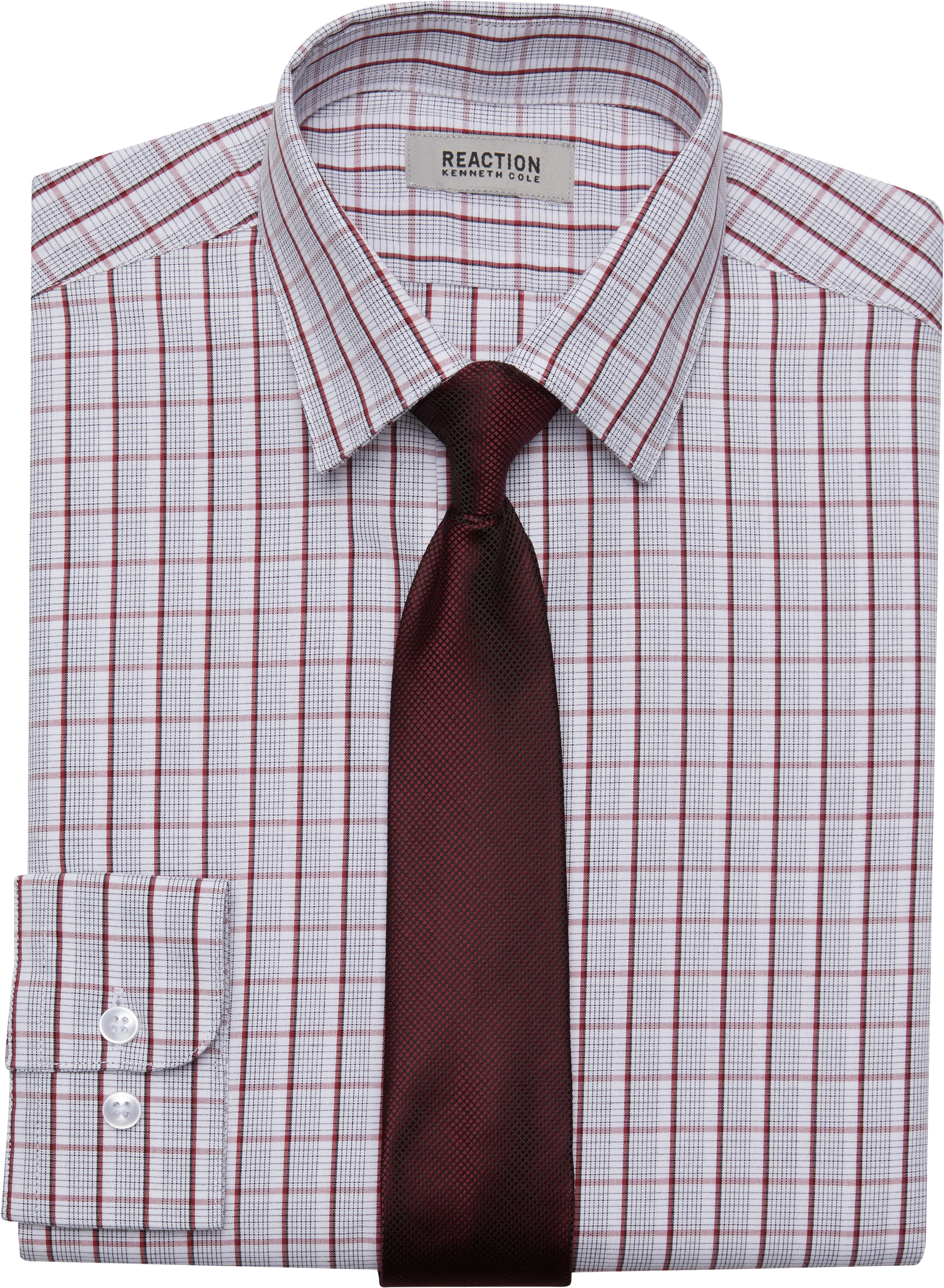 Slim Fit Cotton Blend Boys Dress Shirt & Tie Set