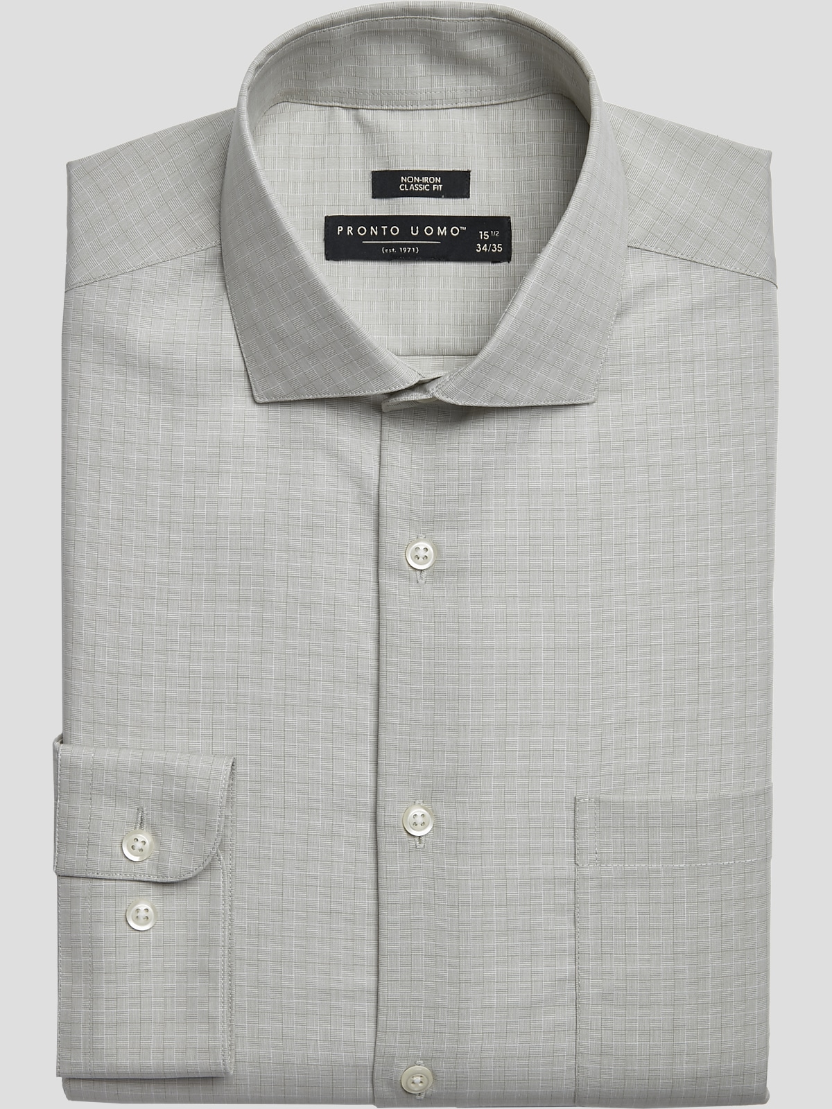 Pronto Uomo Classic Fit Check Dress Shirt Clearance Dress Shirts
