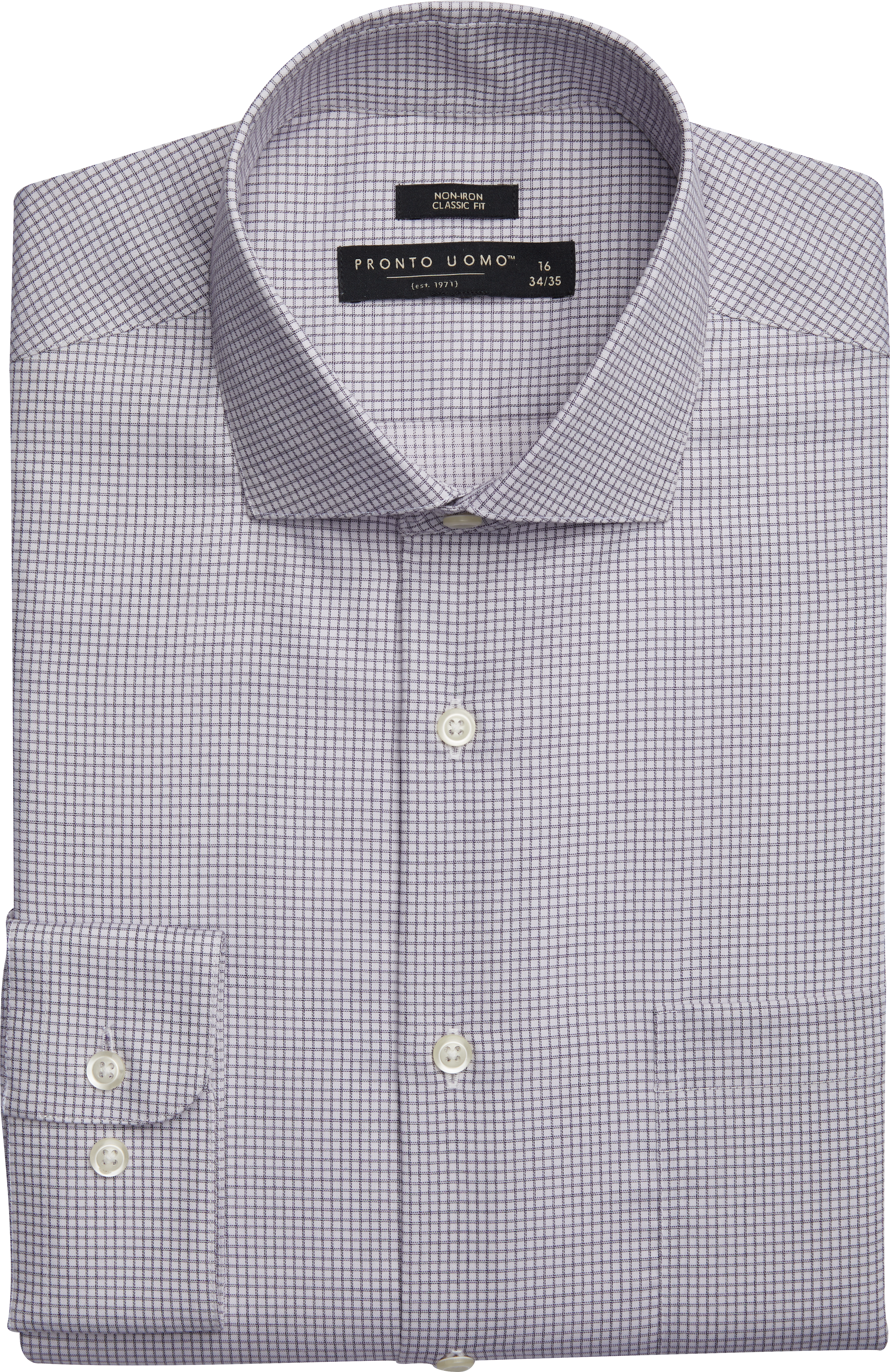 Pronto Uomo Classic Fit Spread Collar Dress Shirt Dress Shirts Men s Wearhouse