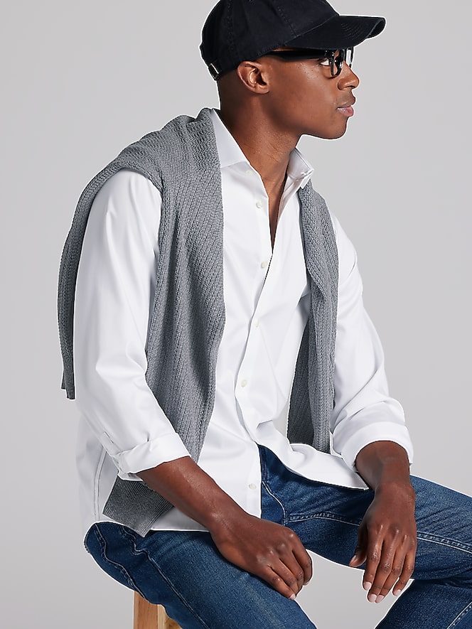 Awearness Kenneth Cole Slim Fit Performance Dress Shirt