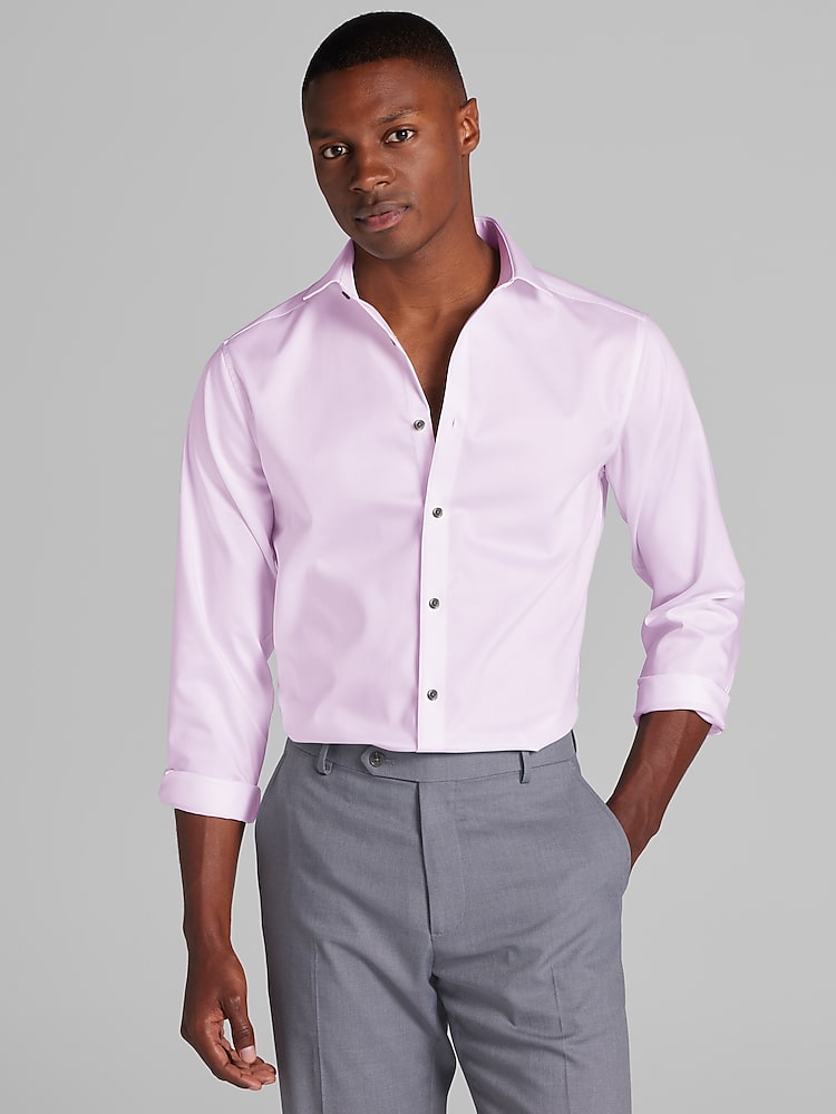 Awearness Kenneth Cole Slim Fit Solid Dress Shirt, Pink Solid | Men's  Wearhouse