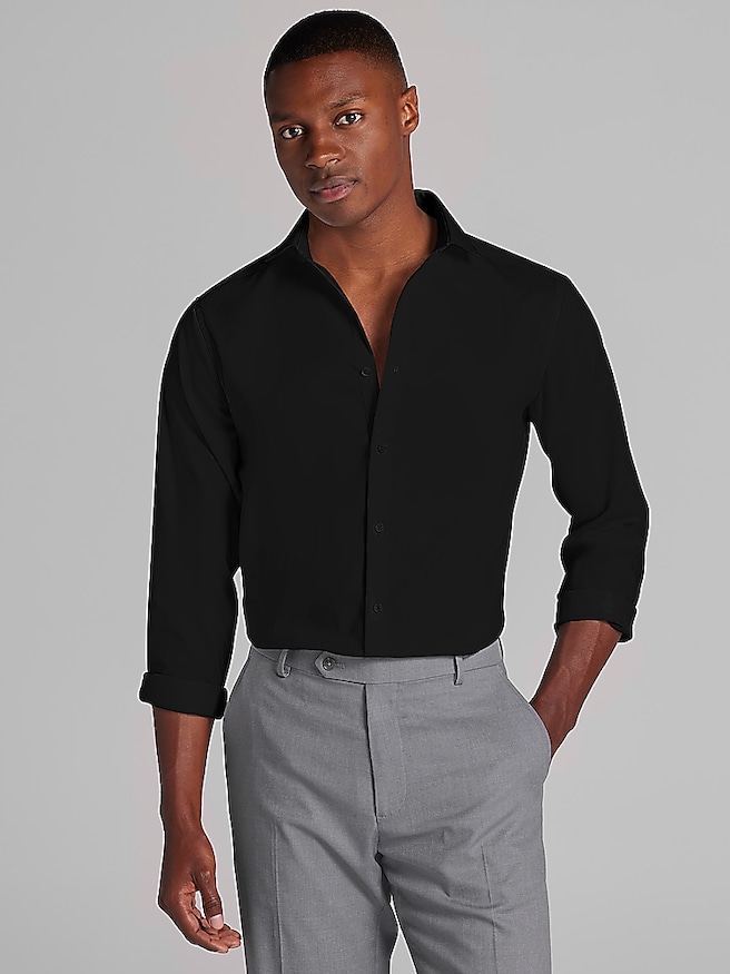 【１着でも送料無料】 Black Semi-casual Wearhouse Men's | Day Valentine's For Shirts トップス