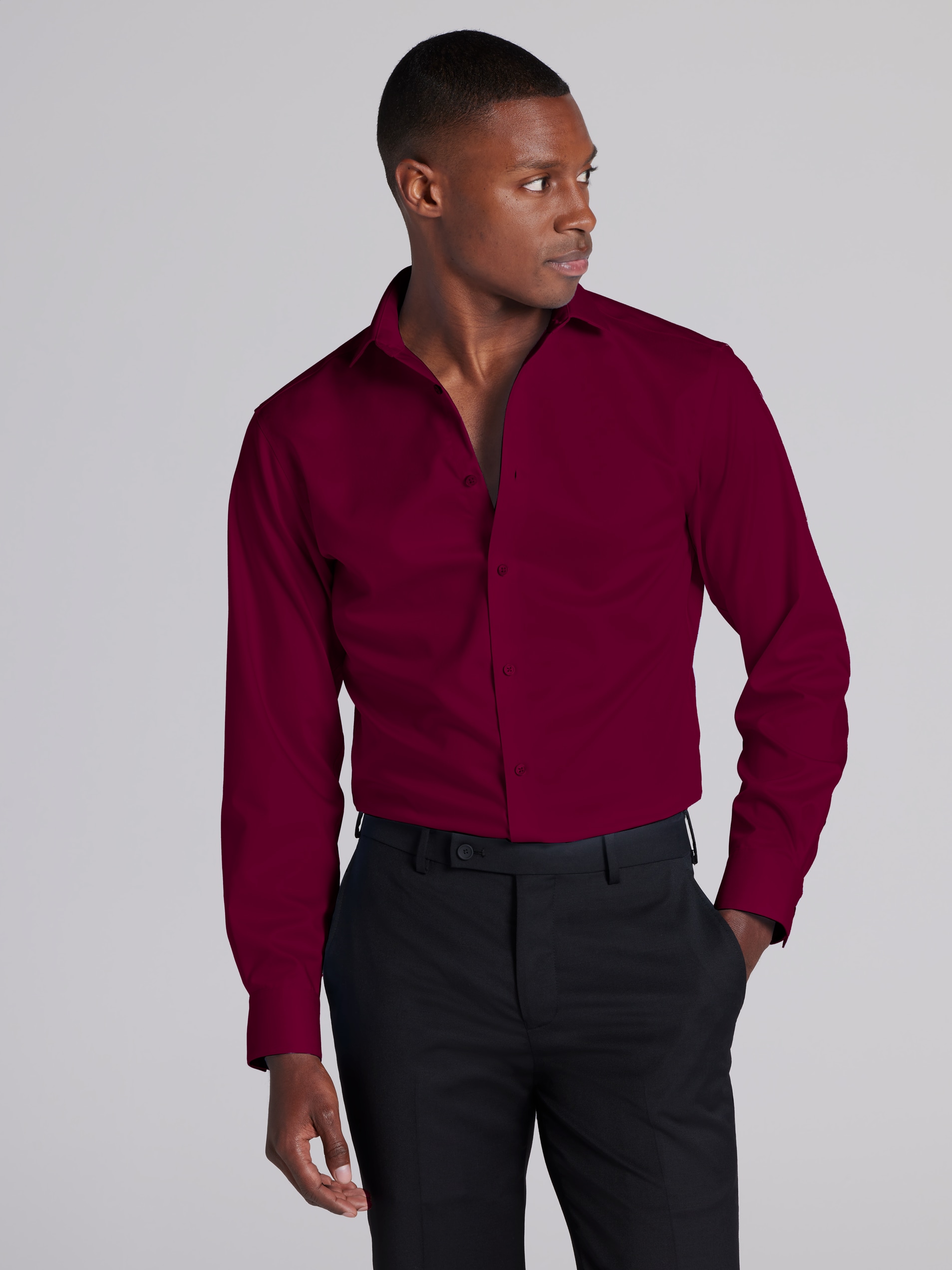 Burgundy Dress Shirts For Valentine's Day Men's Wearhouse