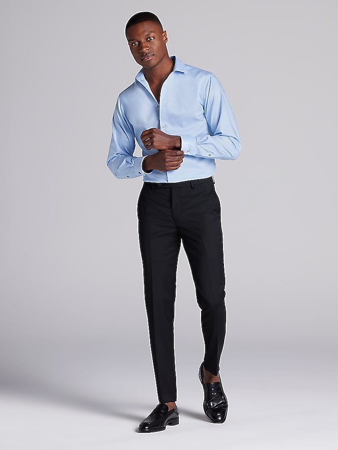 Awearness Kenneth Cole Slim Fit Performance Dress Shirt, Sky Blue - Image 2 of 4