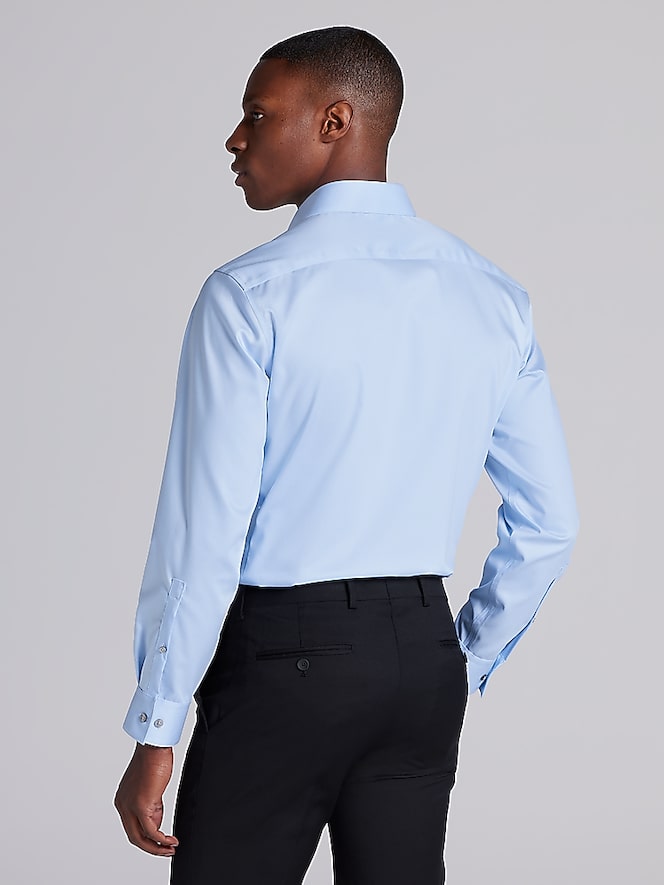 Awearness Kenneth Cole Slim Fit Performance Dress Shirt, Sky Blue - Image 3 of 4