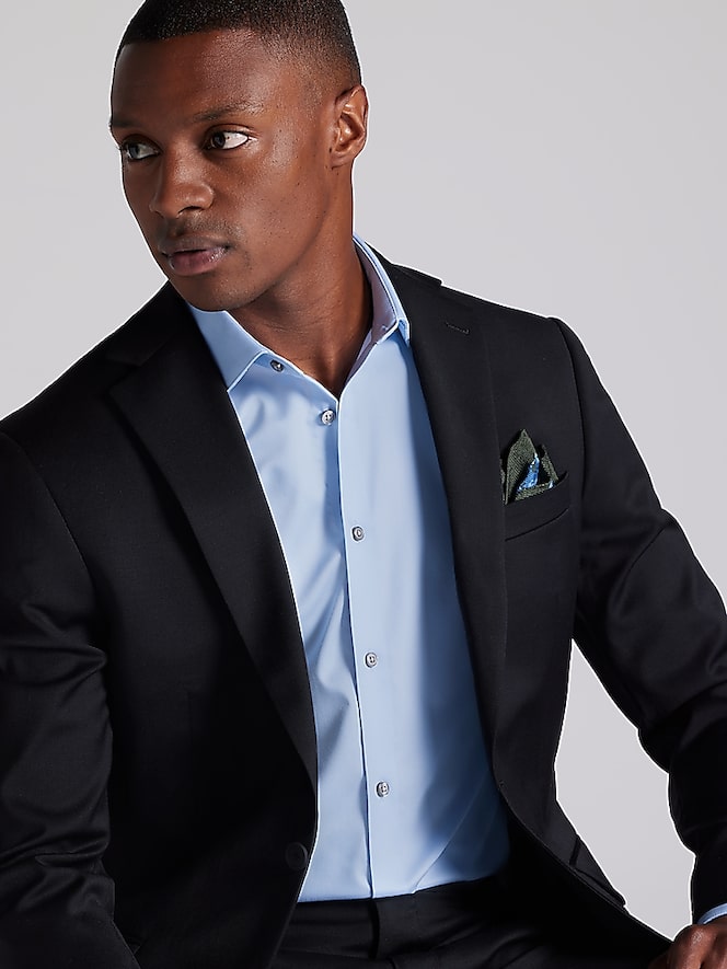 Awearness Kenneth Cole Slim Fit Performance Dress Shirt, Sky Blue - Image 4 of 4