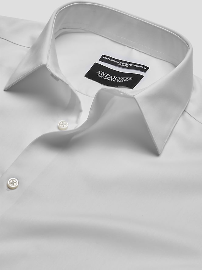 Awearness Kenneth Cole Slim Fit Performance Point Collar Dress Shirt