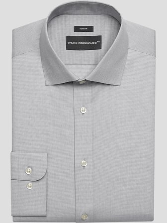 Slim fit spread collar dress shirt outlet