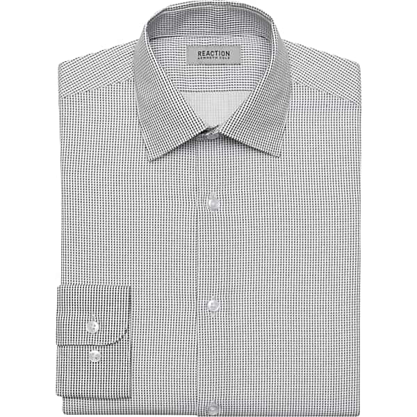 Kenneth Cole Reaction Boys Dress Shirt Black Check - Size: Boys 12 TMW5G7TB1266