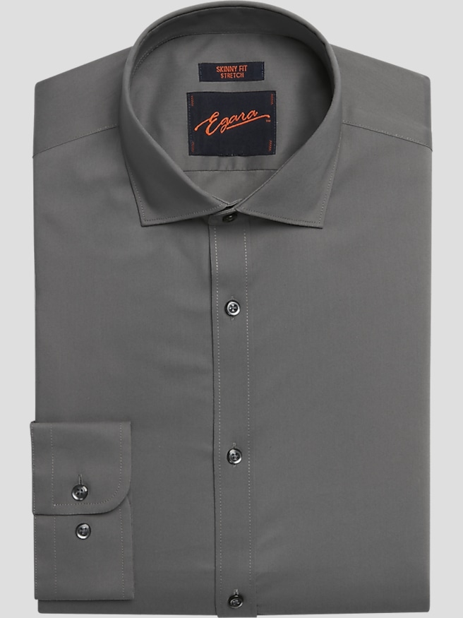 Gray dress shirt top