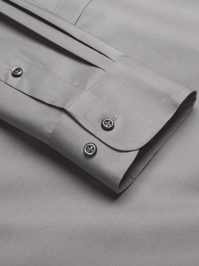 Egara Skinny Fit Solid Dress Shirt, Gray Solid - Image 5 of 6