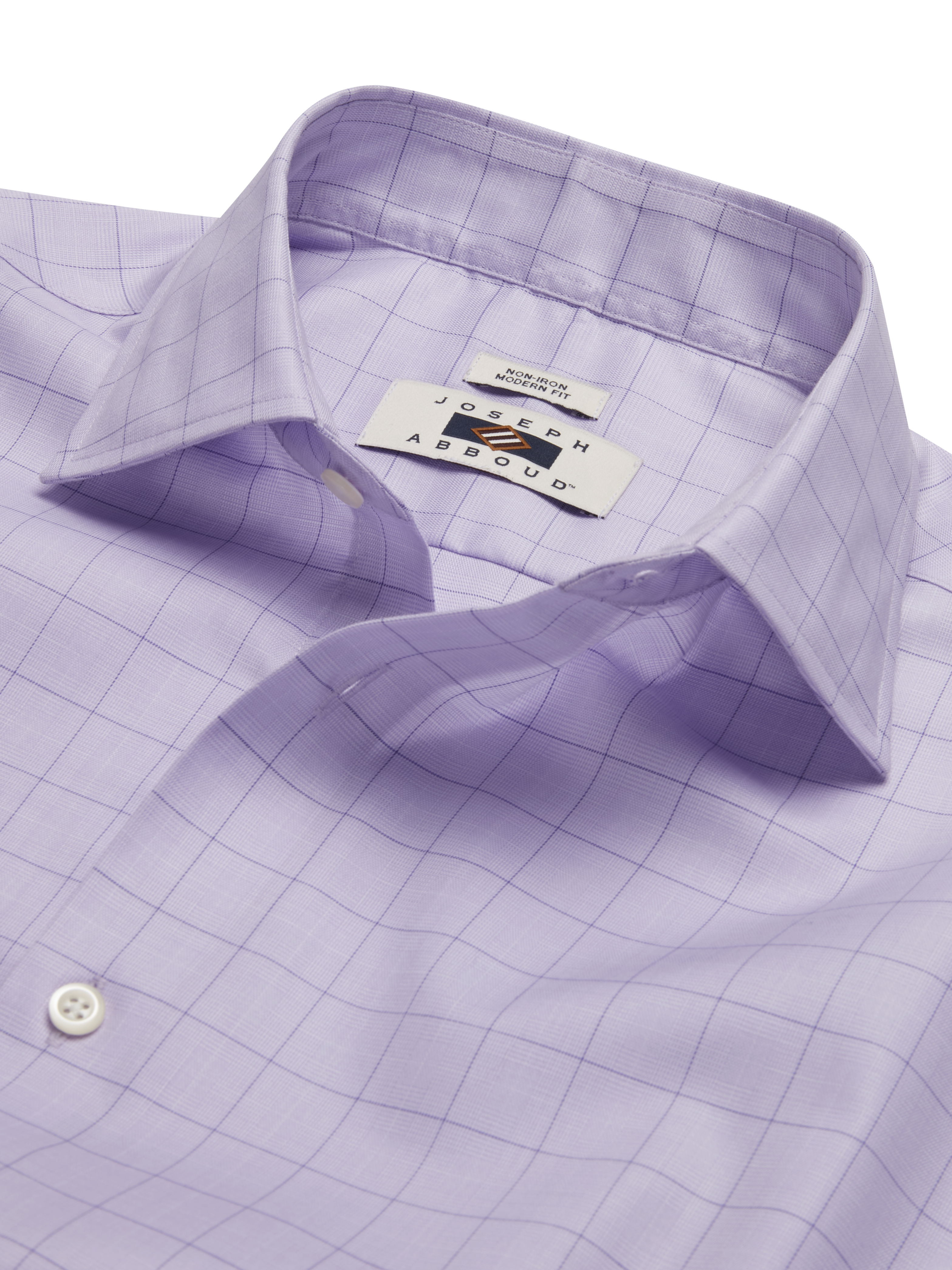 Modern Fit Cotton Windowpane Dress Shirt