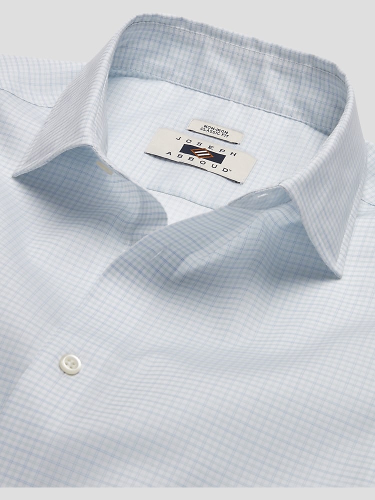 Joseph Abboud Classic Fit 100% Cotton Double Check Dress Shirt