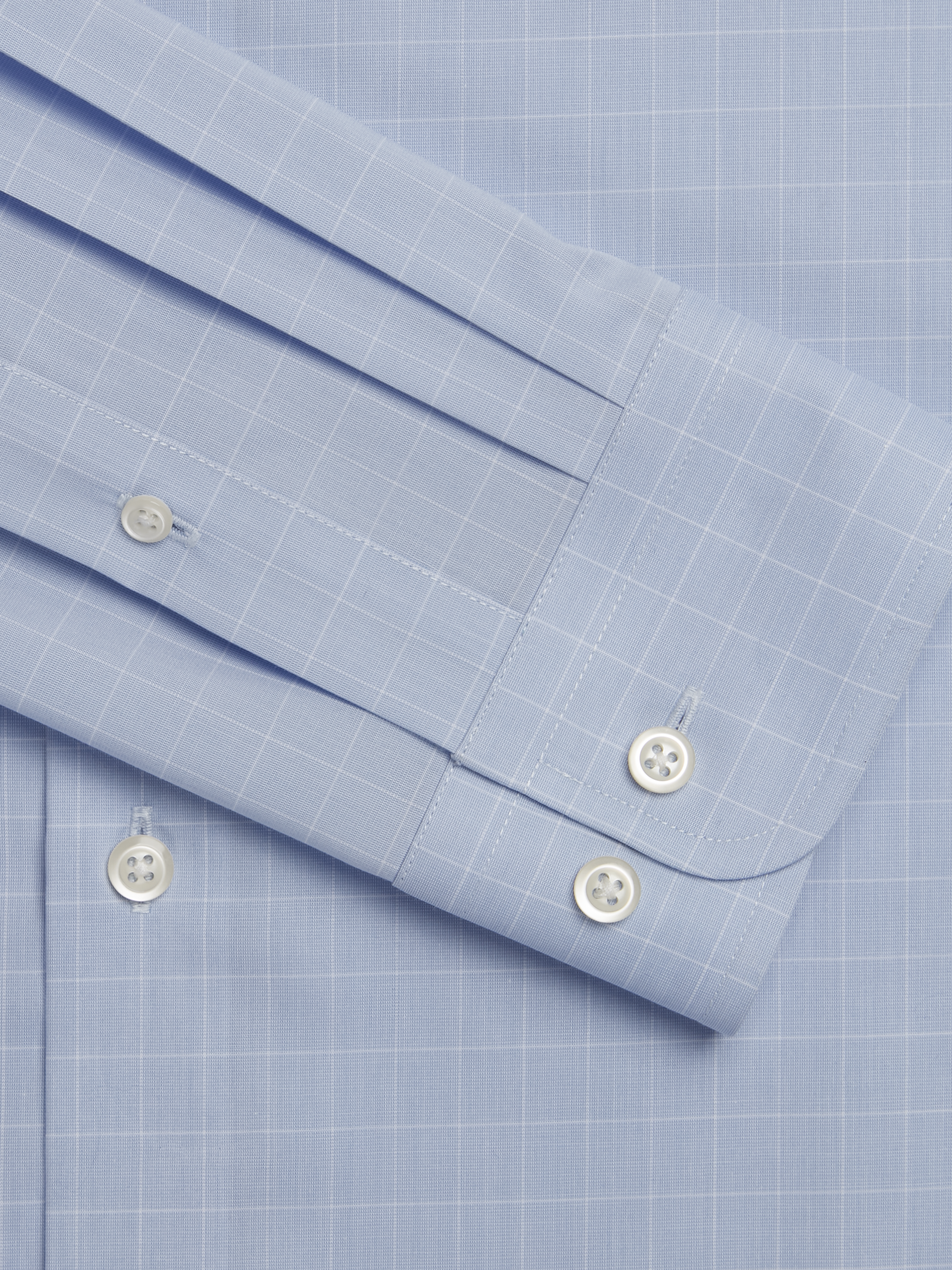 Classic Fit 100% Cotton Windowpane Dress Shirt