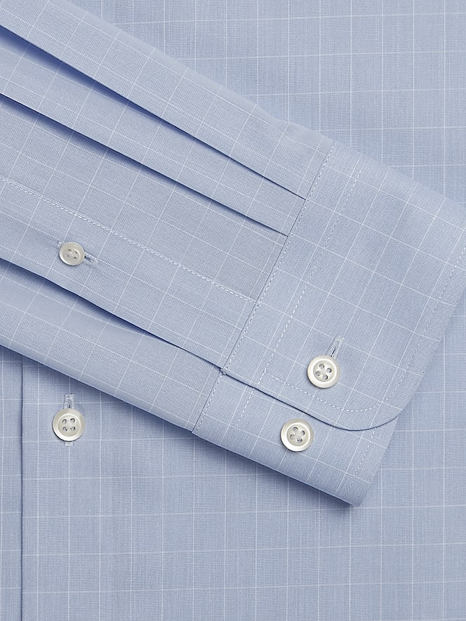 Joseph Abboud Classic Fit 100% Cotton Windowpane Dress Shirt
