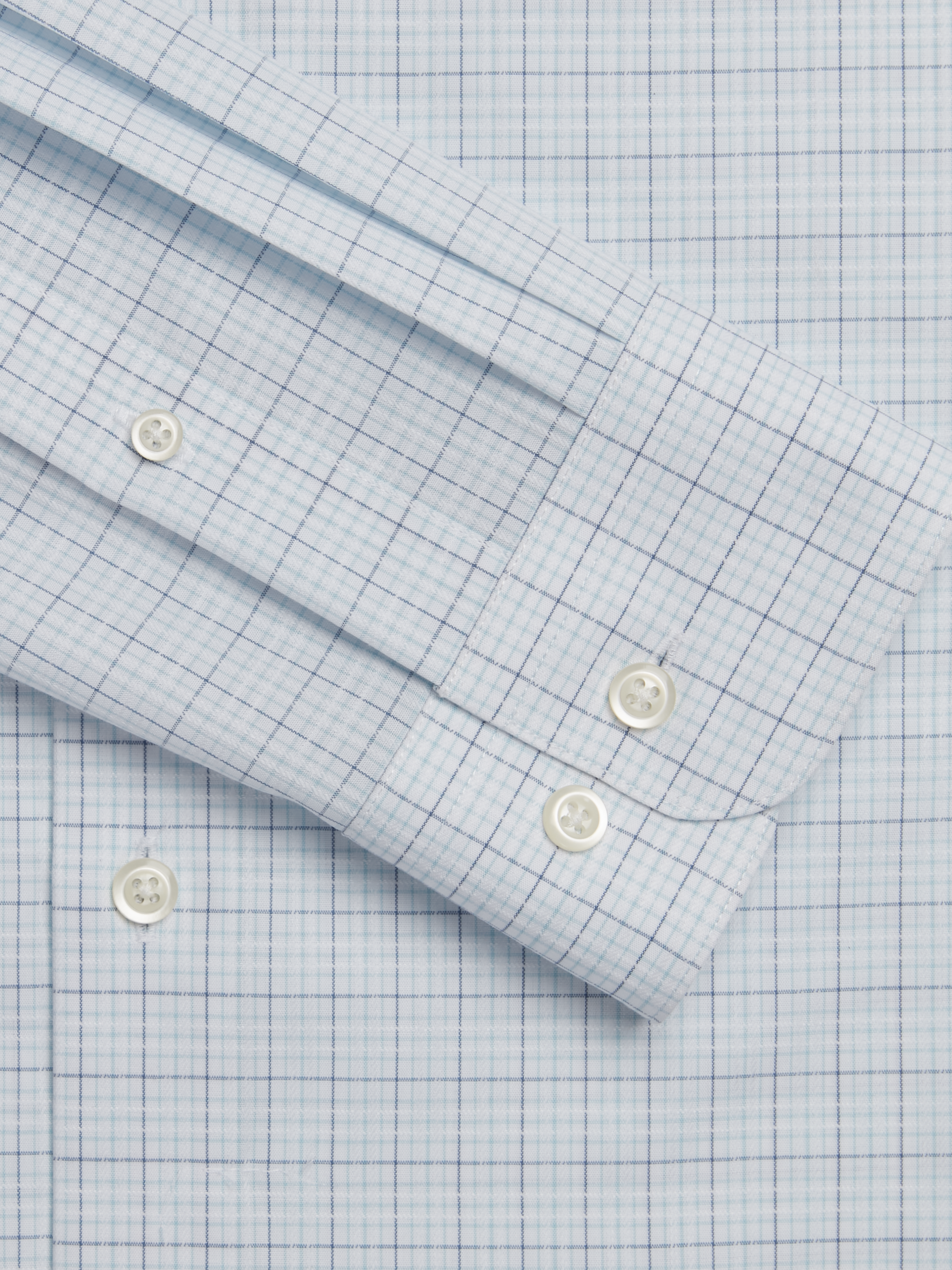 Modern Fit 100% Cotton Plaid Dress Shirt