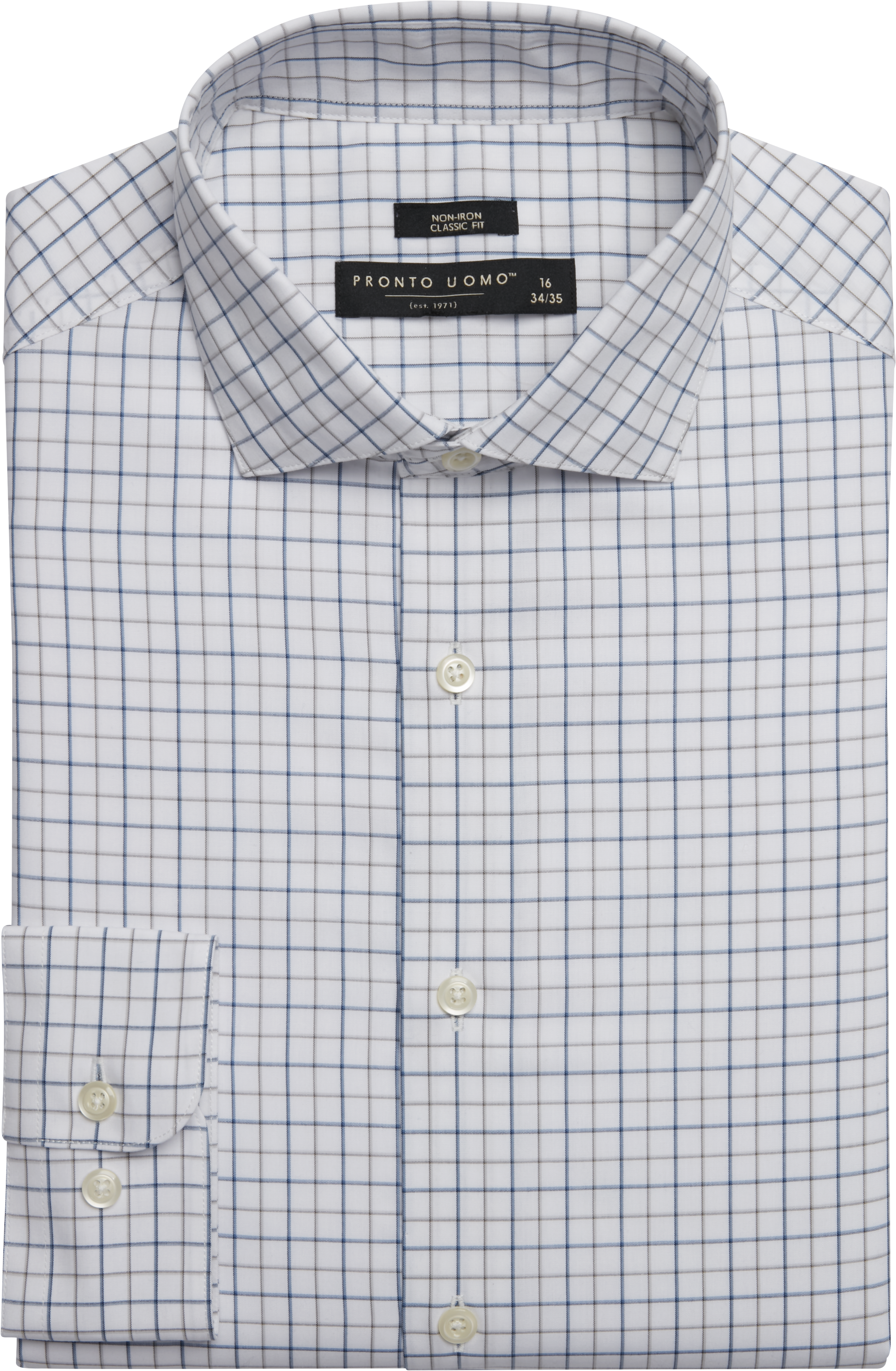 Classic Fit Two-Tone Check Dress Shirt