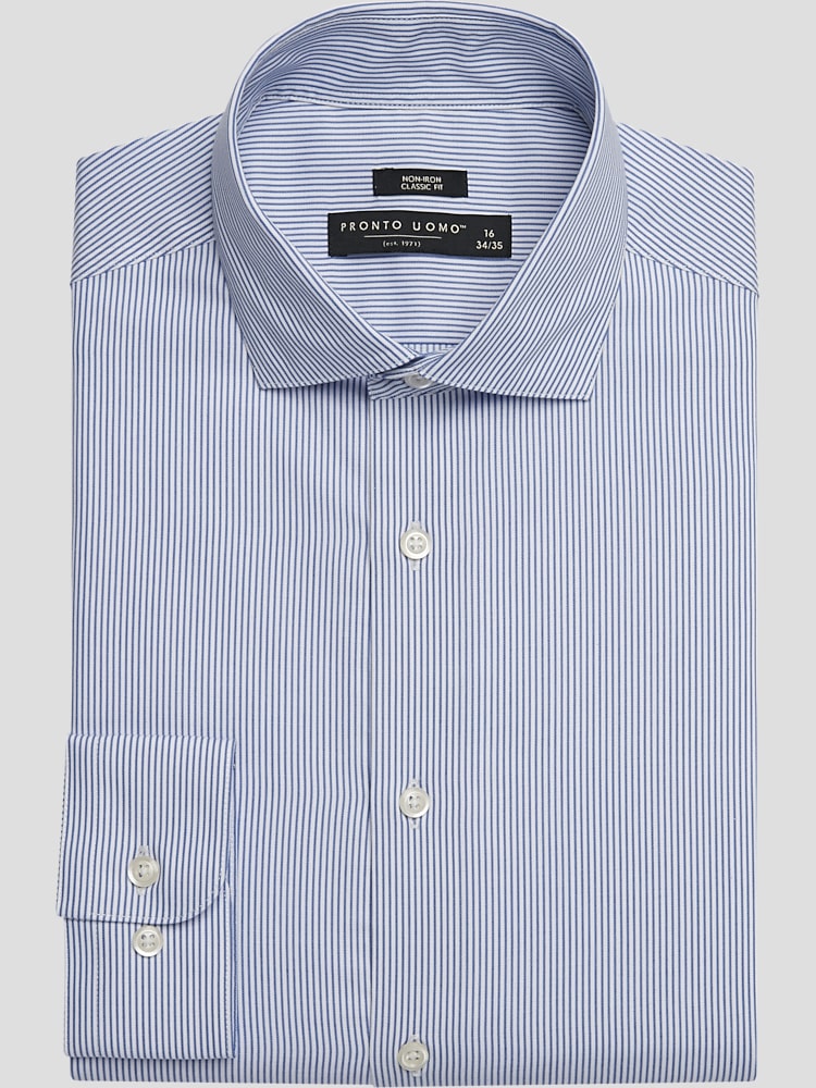Men's pinstripe dress shirt top