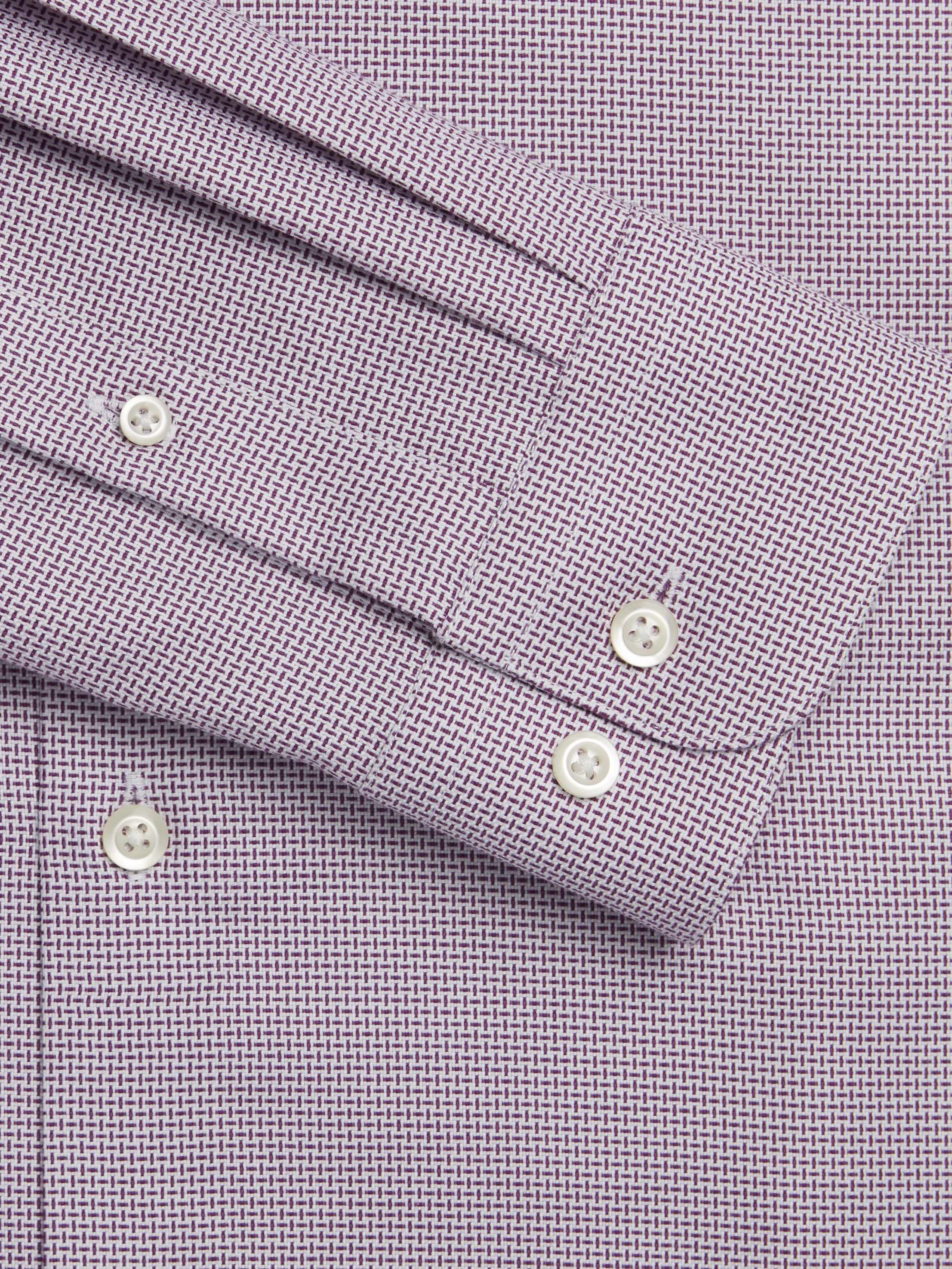 Classic Fit 100% Cotton Basketweave Dress Shirt