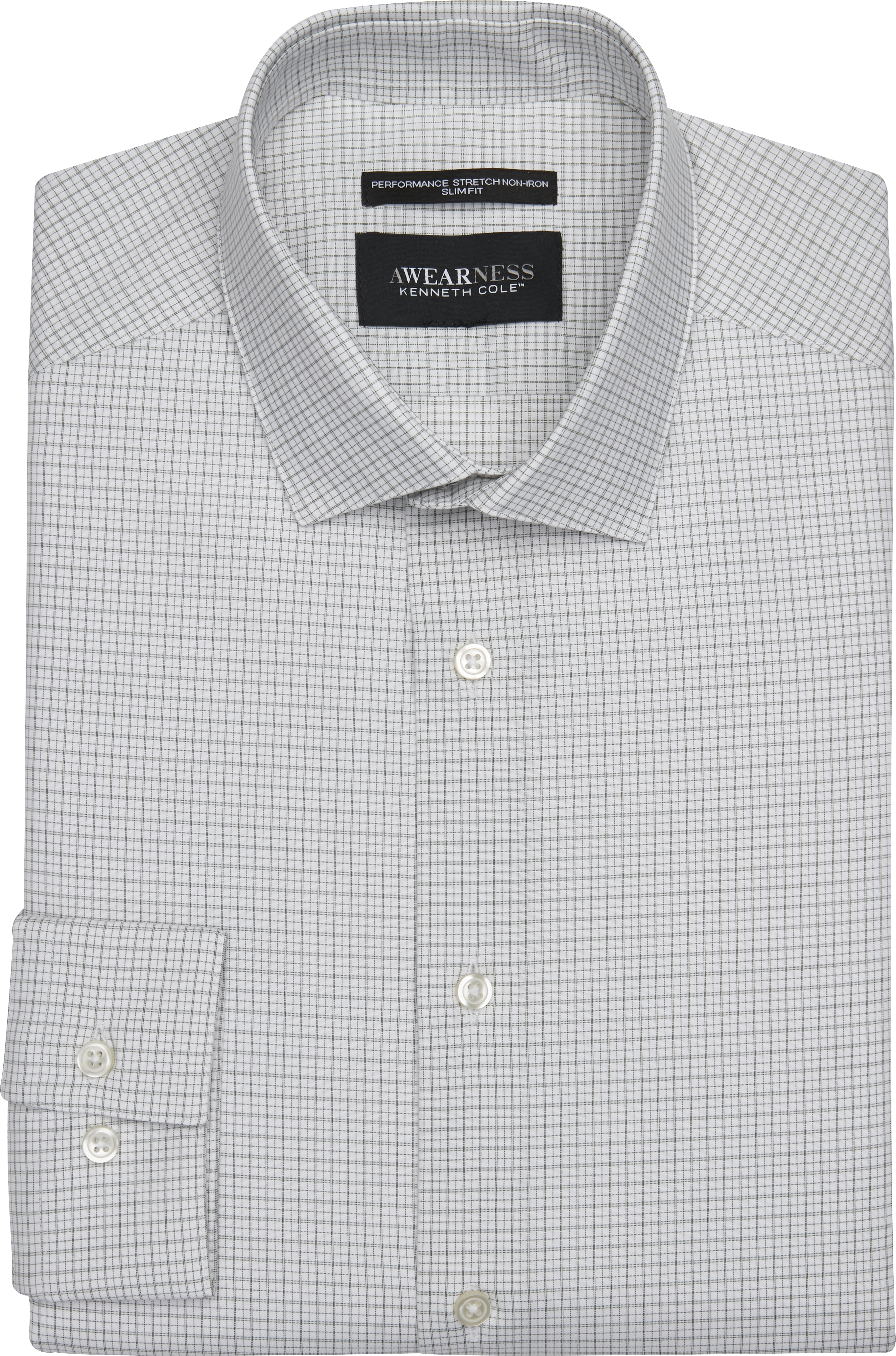 Slim Fit Ultra Performance Stretch Small Check Dress Shirt