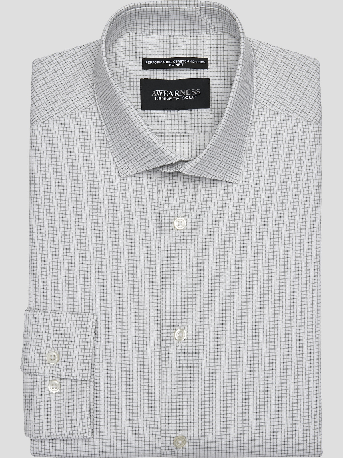 Kenneth Cole Men s Slim Fit Ultra Performance Stretch Check Dress Shirt