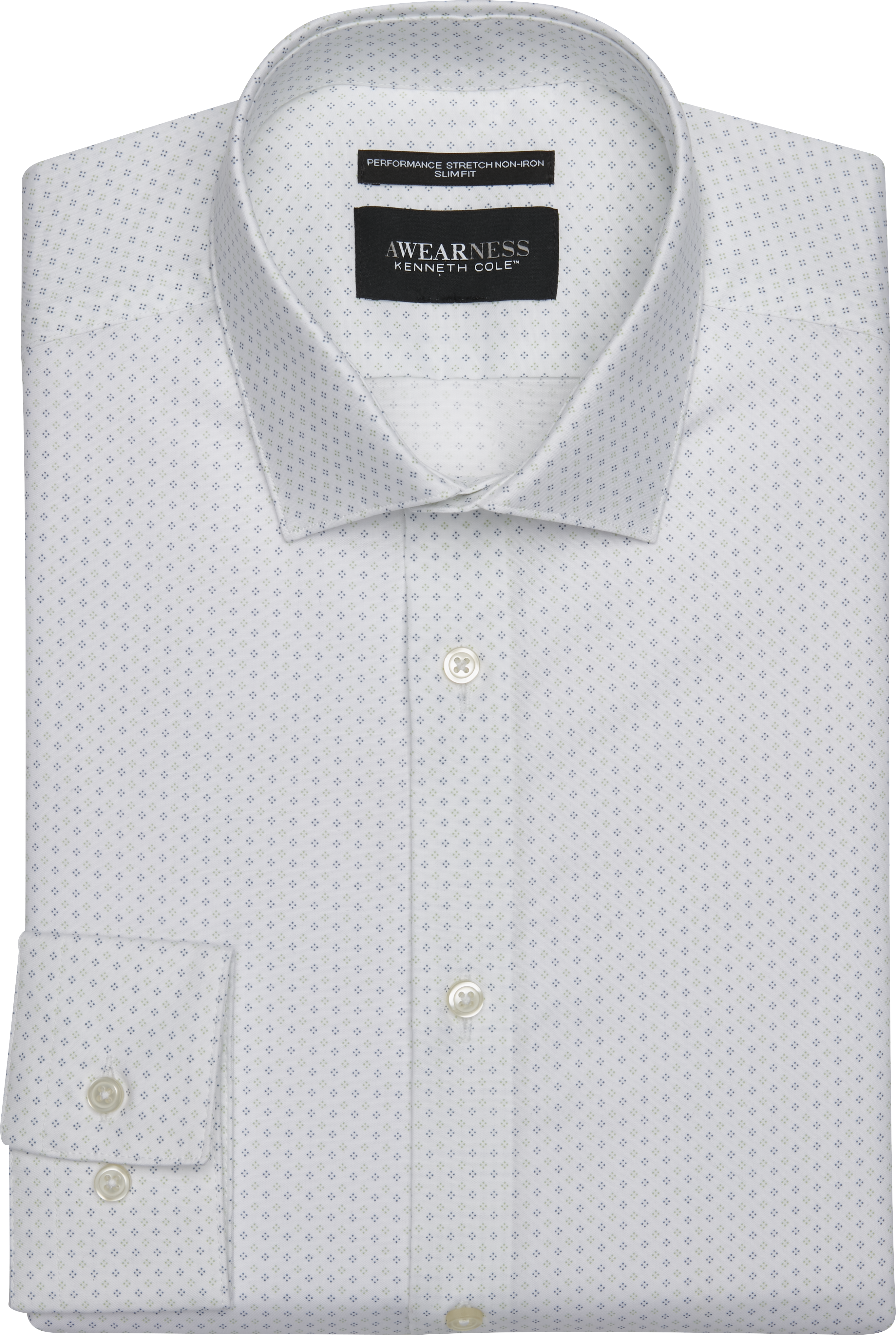 Awearness Kenneth Cole Slim Fit Ultra Performance Stretch Two-Tone Dots Dress  Shirt at Hamilton Place in Chattanooga, TN