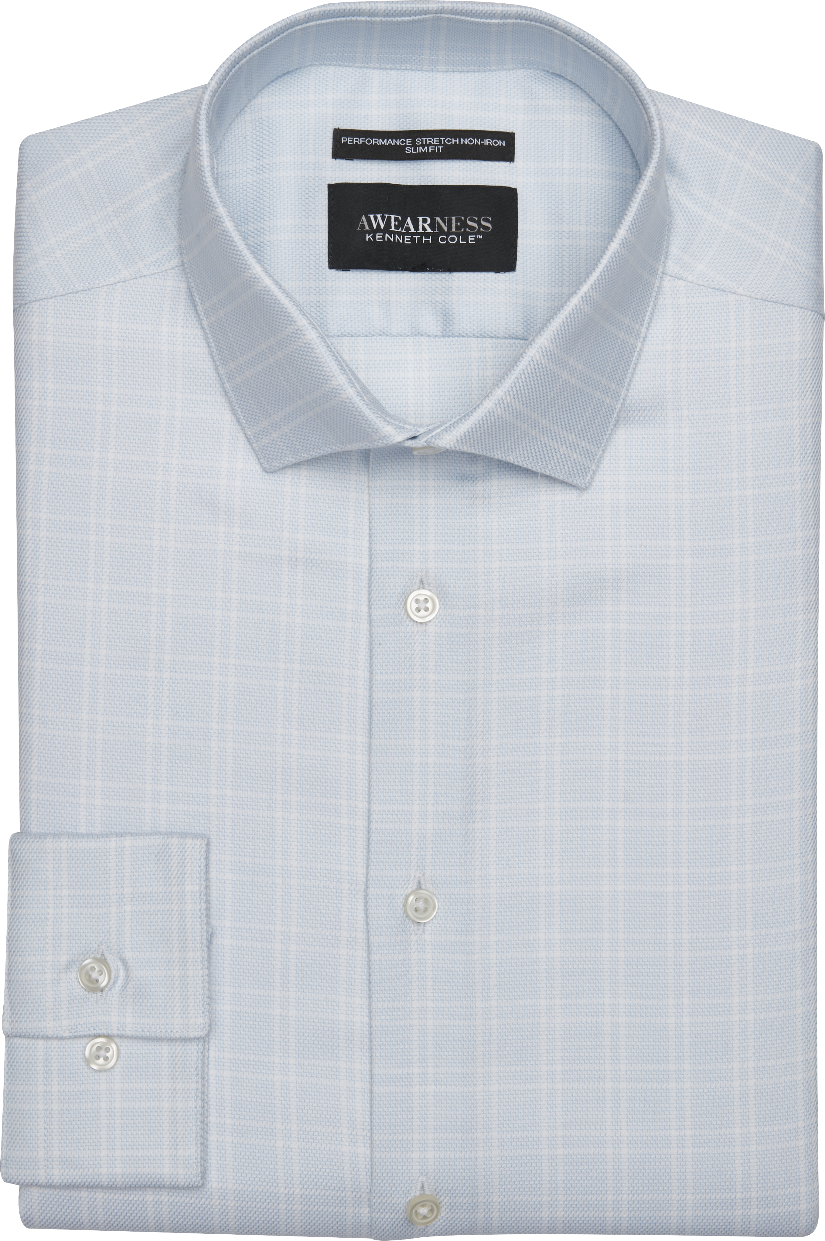 Kenneth Cole Men s Slim Fit Ultra Performance Stretch Double Check Dress Shirt