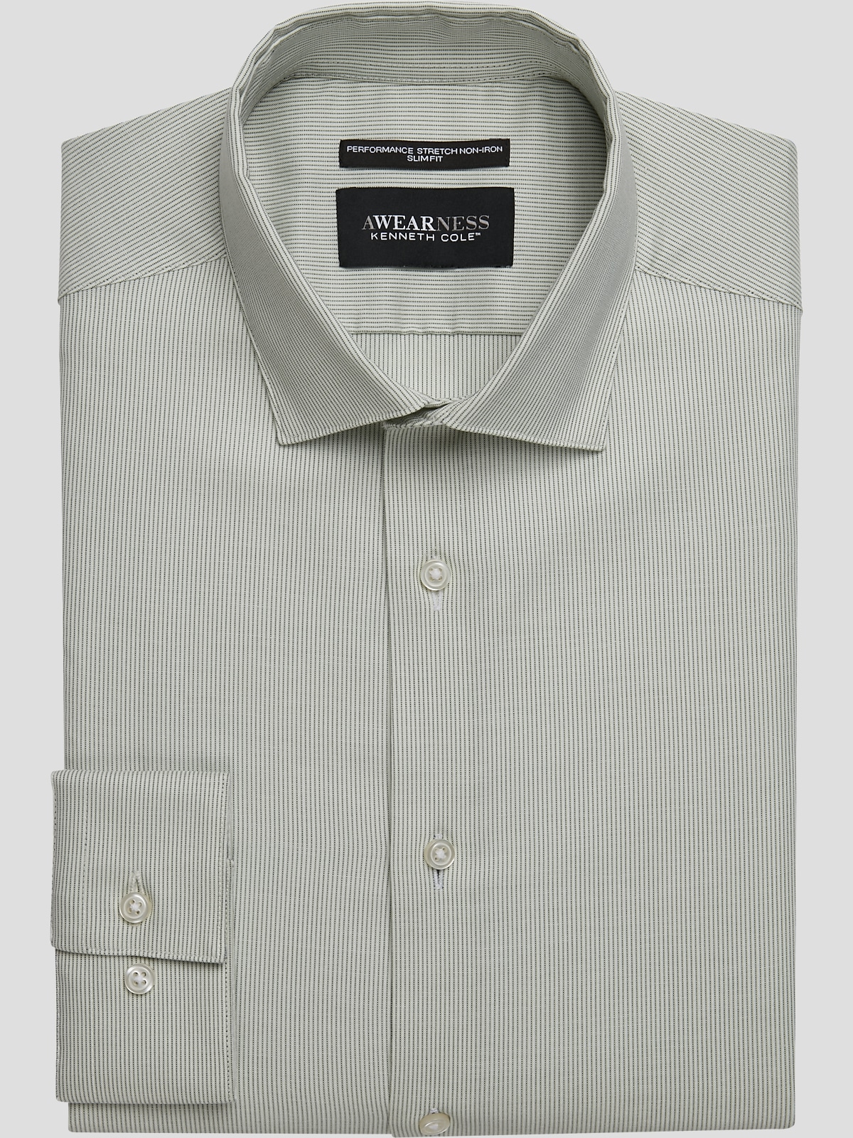 Awearness Kenneth Cole Slim Fit Ultra Performance Stretch Tonal Stripe Dress Shirt Dress Shirts Men s Wearhouse