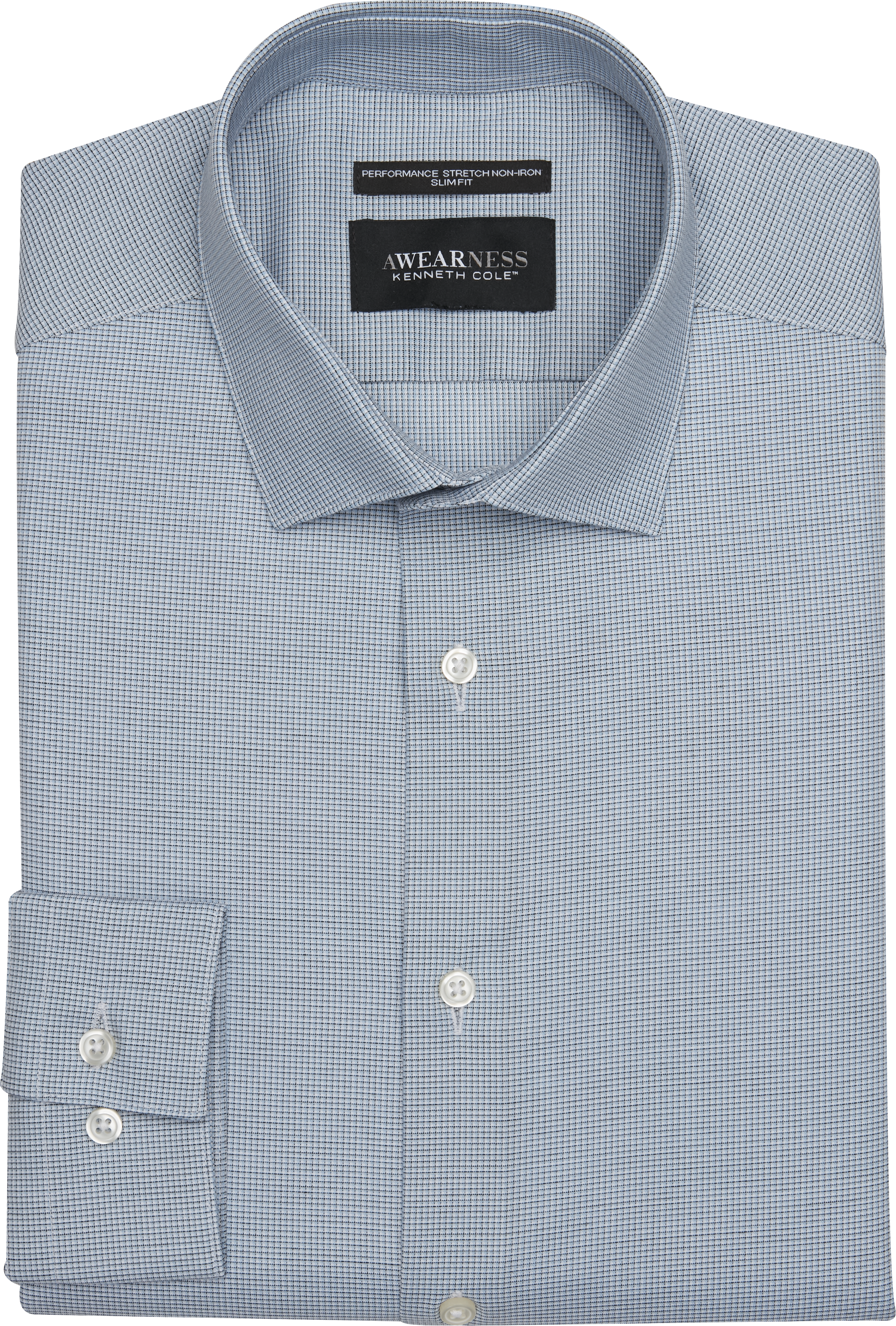 Slim Fit Ultra Performance Stretch Small Check Dress Shirt