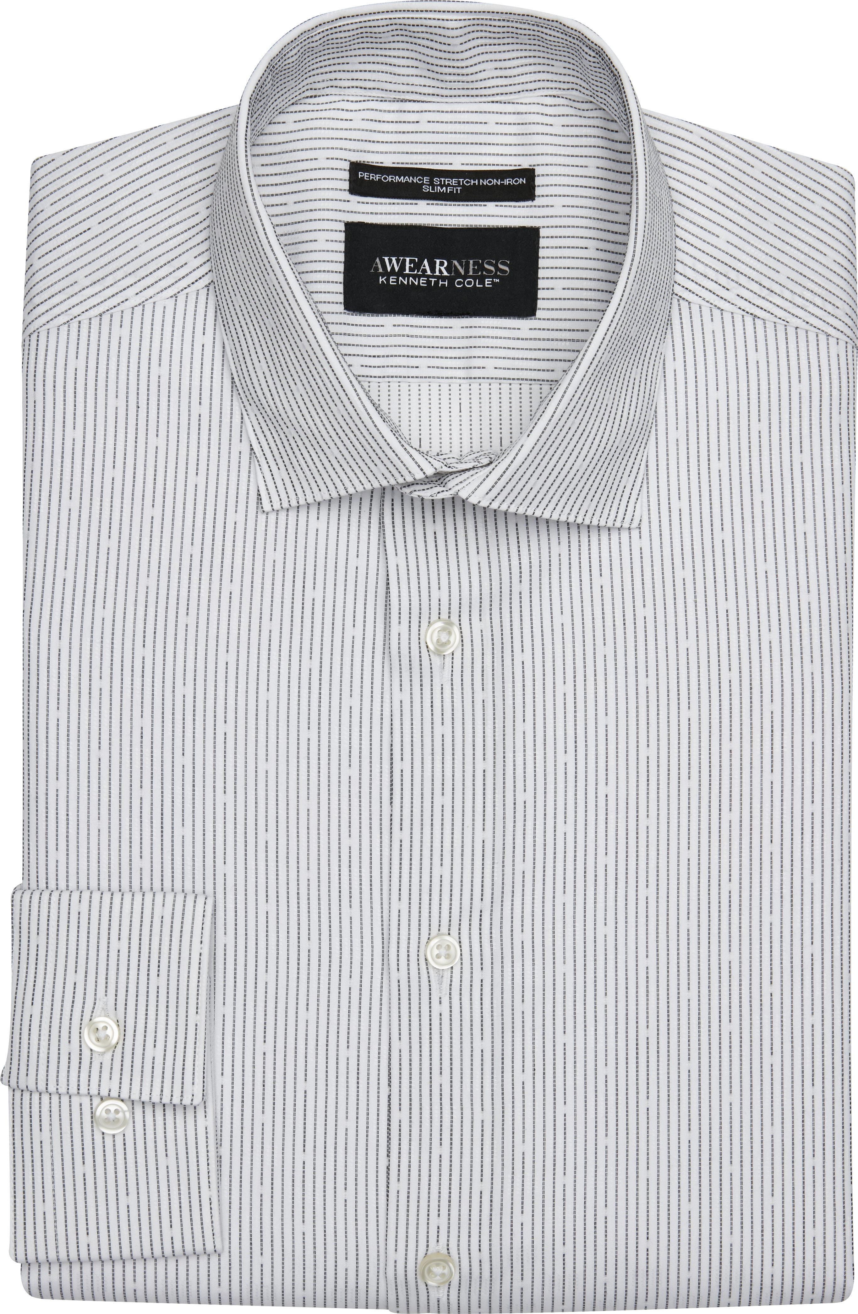 Awearness Kenneth Cole Slim Fit Ultra Performance Stretch Dot & Stripe Dress  Shirt | Dress Shirts | Men's Wearhouse