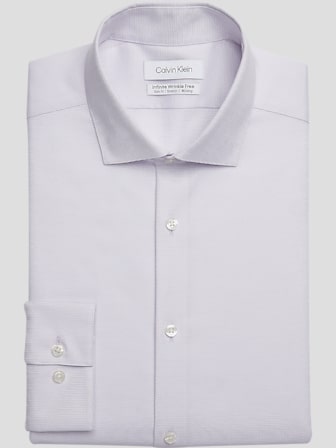 Calvin Klein Refined Cotton Stretch Supima Slim Fit Spread Collar Dress  Shirt, Clearance Dress Shirts