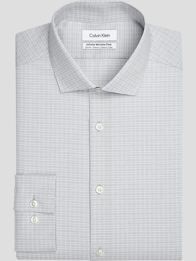 Calvin Klein Dress Shirts Slim Fit $89 Calvin Klein Men's Slim-Fit White  Long-Sleeve Dress