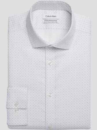 Calvin Klein Slim Fit Spread Collar Mini Dot Dress Shirt Dress Shirts Men s Wearhouse