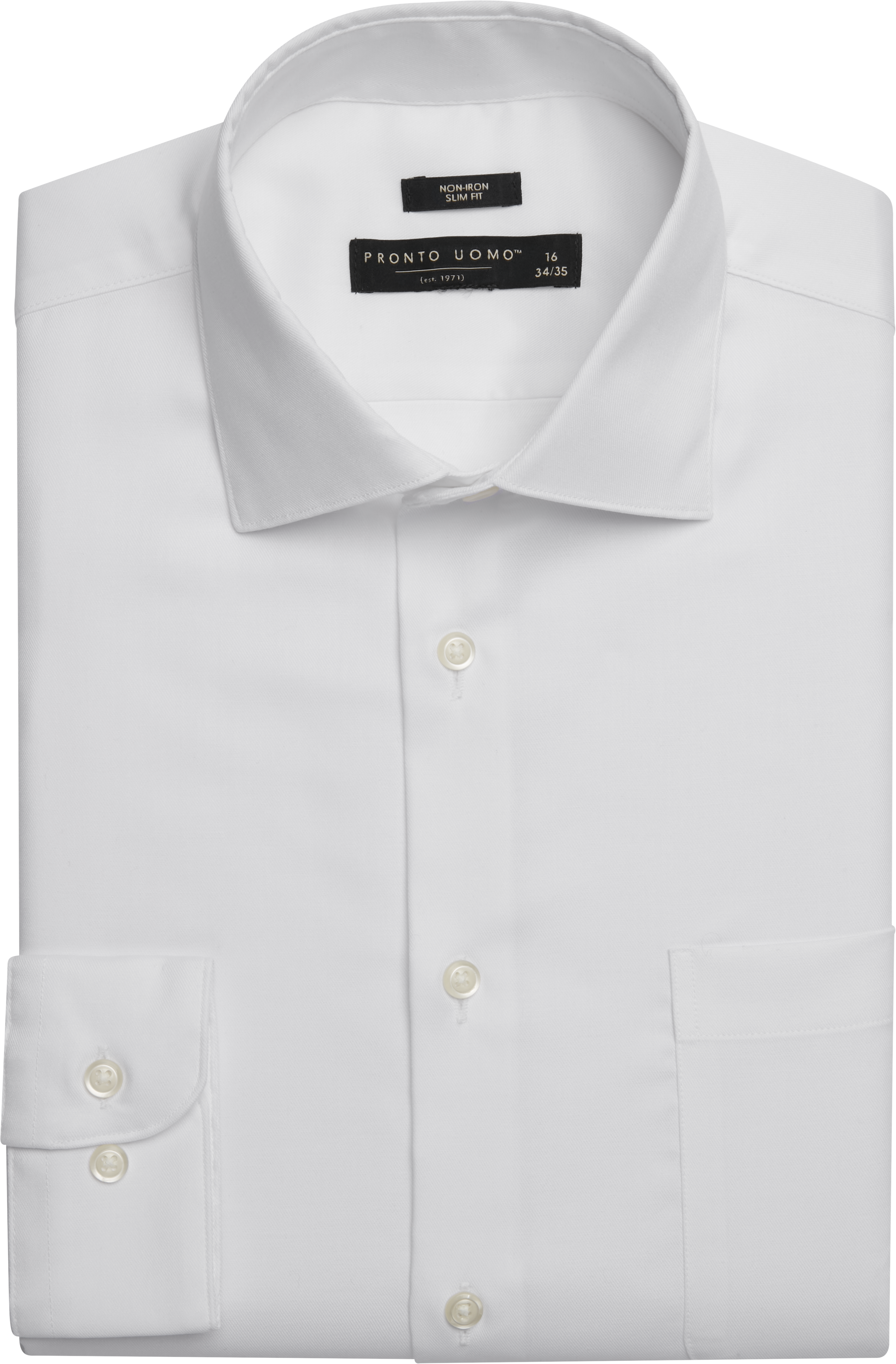 Slim Fit Spread Collar Dress Shirt