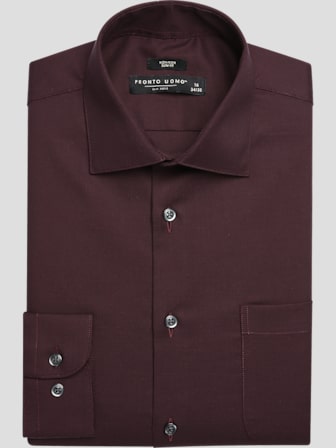 Pronto Uomo Slim Fit Spread Collar Shirt