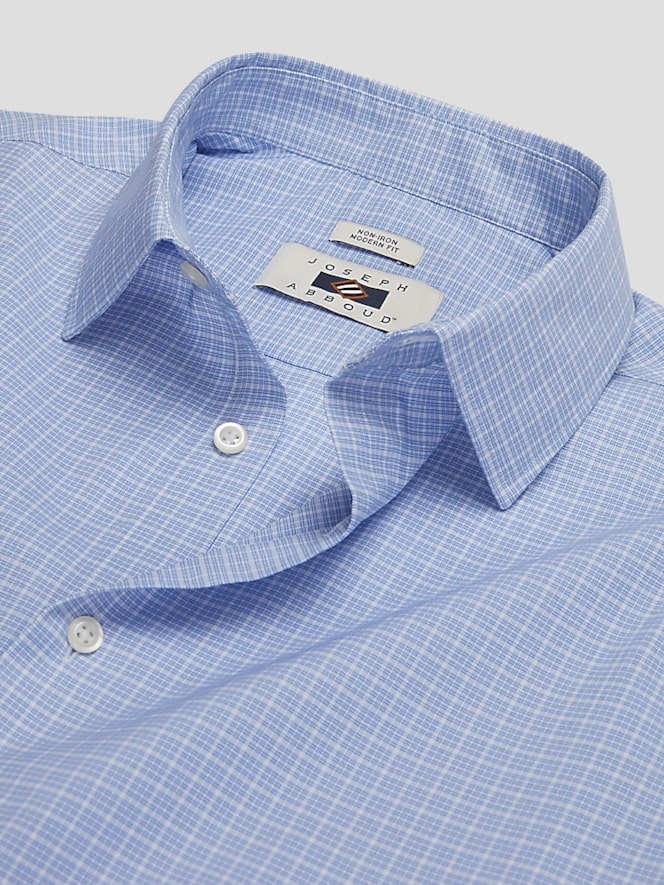 Joseph Abboud Modern Fit Performance 4-Way Stretch Plaid Dress Shirt