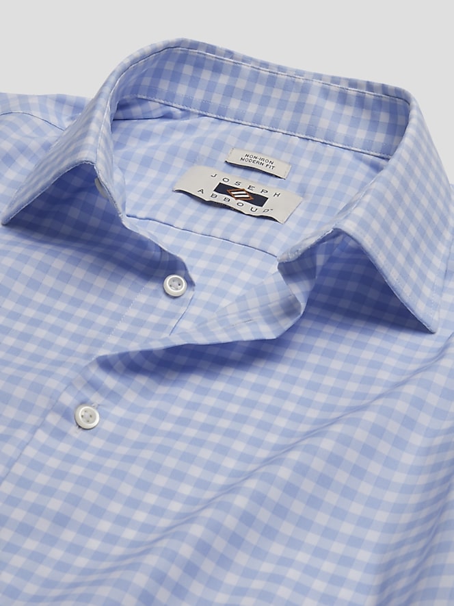 Joseph Abboud Modern Fit Performance 4-Way Stretch Gingham Dress Shirt