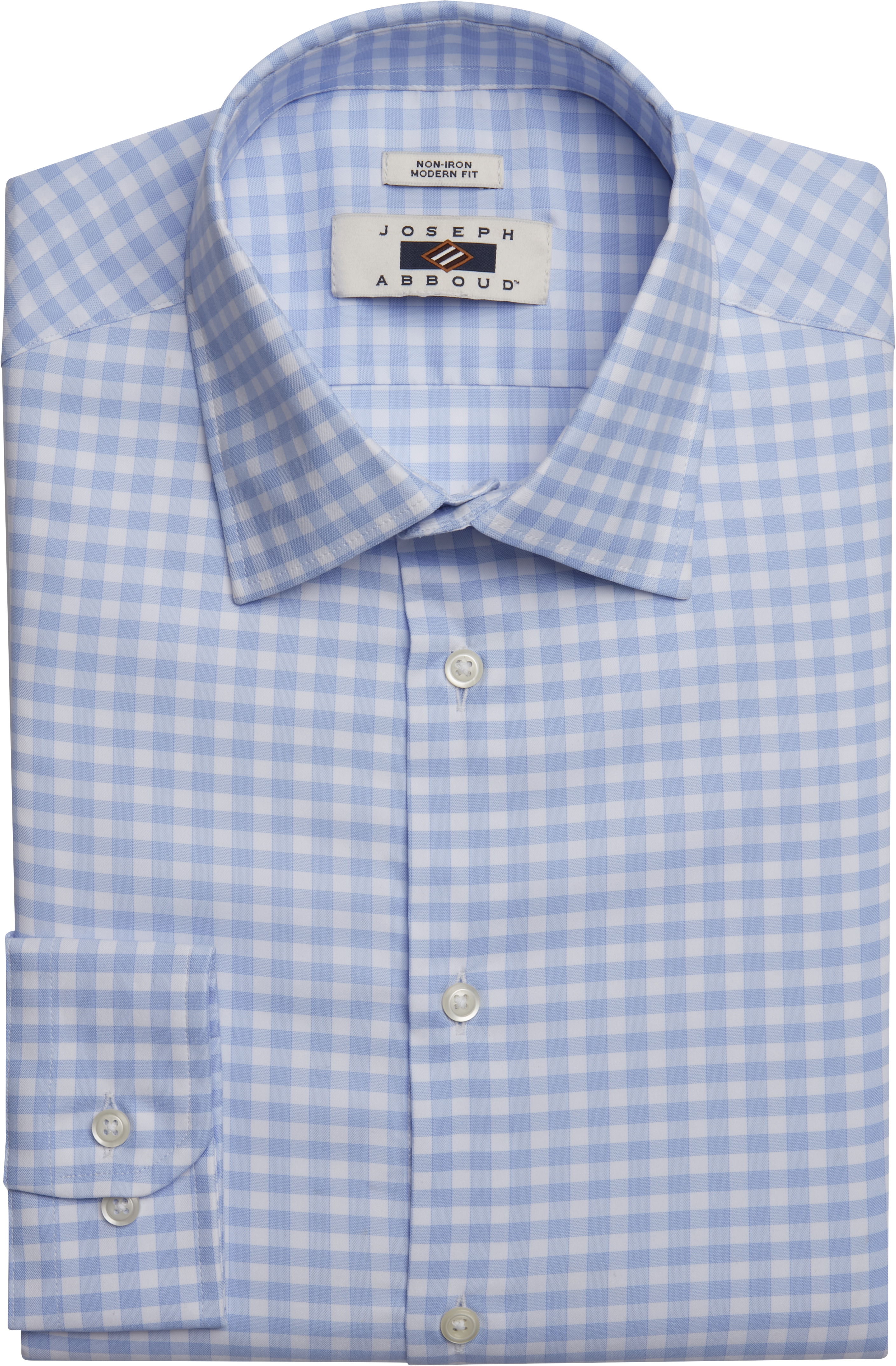 Joseph Abboud Modern Fit Performance 4-Way Stretch Gingham Dress Shirt | Dress  Shirts | Men's Wearhouse