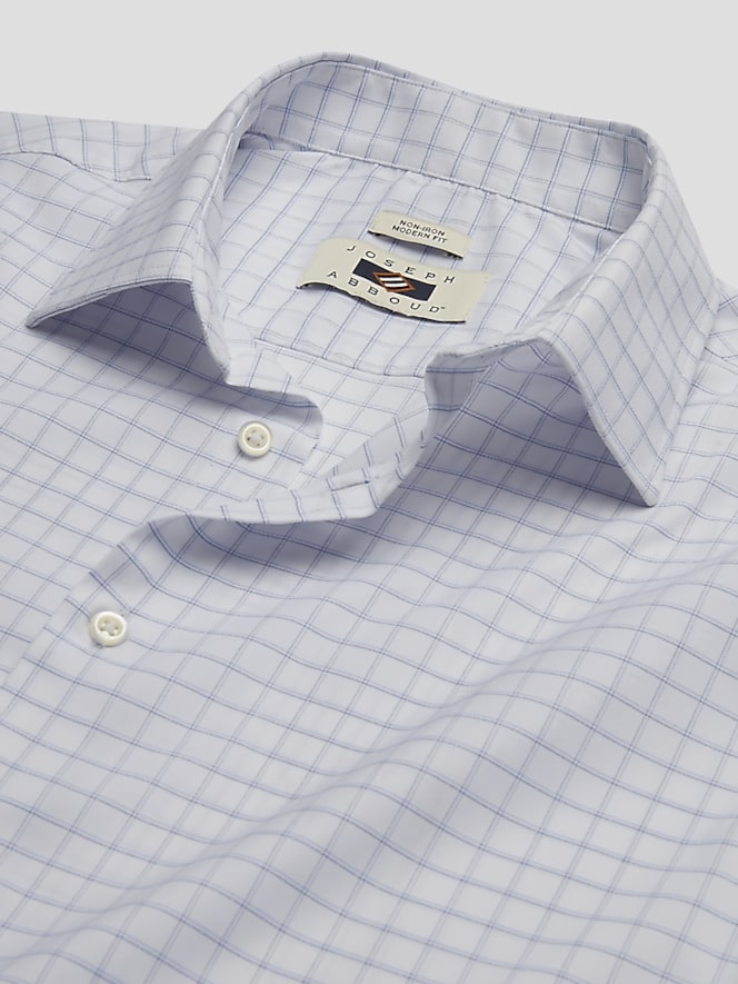 Joseph Abboud Modern Fit Wrinkle-Resistant Spread Collar Dress Shirt