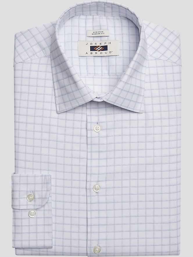 Joseph Abboud Modern Fit Wrinkle-Resistant Spread Collar Dress Shirt